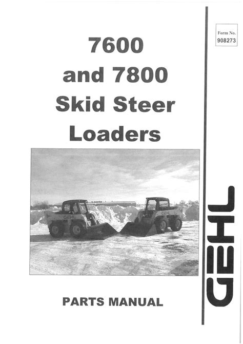 gehl 7800 skid steer specs|gehl 7800 parts manual.